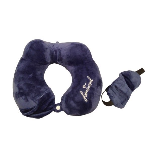Gối Cổ Trơn Kèm Bịt Mắt - Navy