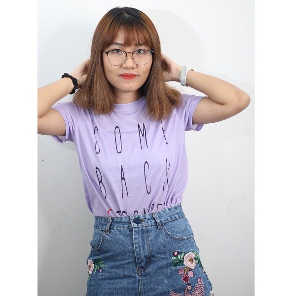 Áo Thun Ngắn Tay Màu Tím Giorno Mimosa 0520