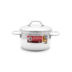 Nồi Inox 304 Nắp Kính 3 Đáy Infinity Zebra 2.5 Lít 18cm