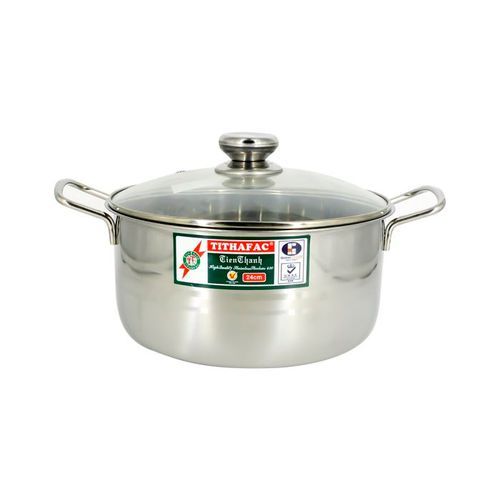 Nồi Inox430 Nắp Kính Tithafac 20cm