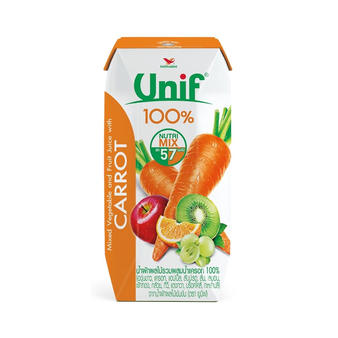 Nước Ép Rau Củ & Cà Rốt UNIF - Hộp 200ml