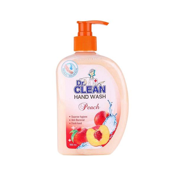 Nước Rửa Tay Dr. Clean Hương Đào - Chai 500ml