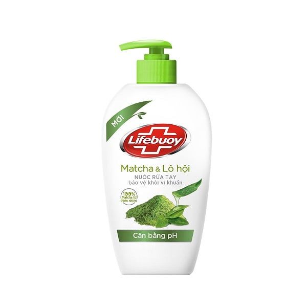 Nước Rửa Tay Lifebuoy Matcha & Lô Hội 500g