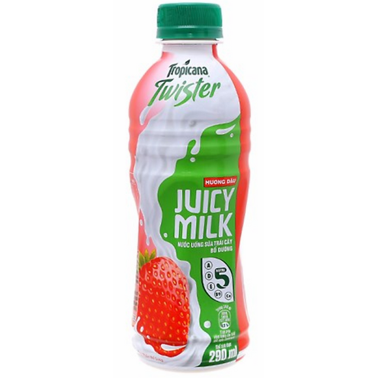 Nước Uống Sữa Trái Cây Hương Dâu Juicy Milk 290ml