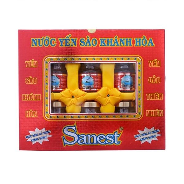 Hộp 6 Lọ Yến Sào Khánh Hòa Sanest Không Đường 70ml
