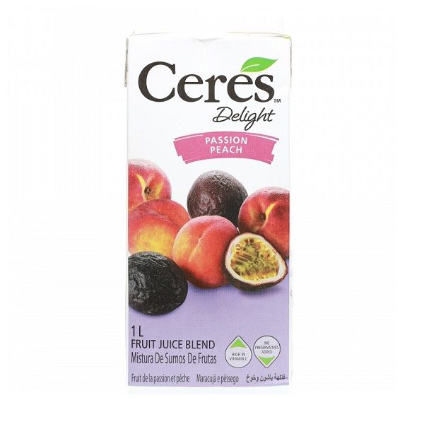 Nước Ép Hỗn Hợp Ceres 60% Đào - Chanh Dây 1 Lít