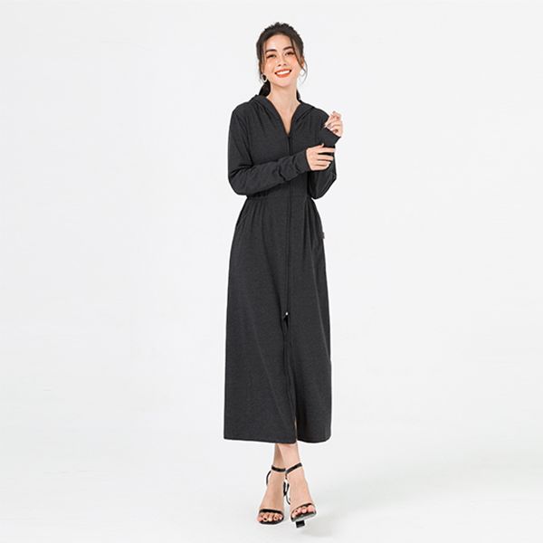 Áo Chống Nắng Cotton Màu Xám Lamer O65O20Q003-S1103