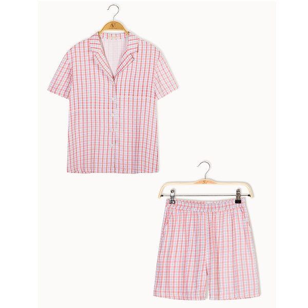 Bộ Pijama Cộc Tay Màu Trắng Vien Tran O68S20H003-P1526