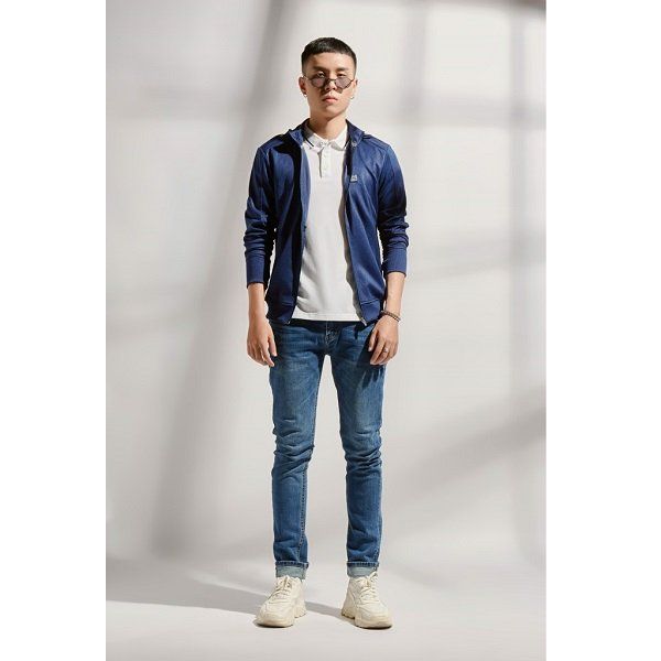Áo Khoác UV Nón Tháo Rời Xanh Đen Couple TX 1016