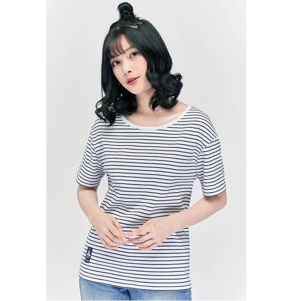 Áo Thun Sọc Nhỏ Trơn Trắng Sọc Đen Couple TX WTS 4061 (Store 5703)