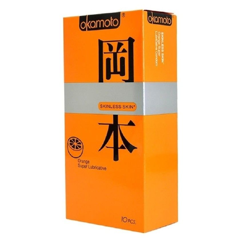 Bao Cao Su Okamoto Skinless Orange Lubricated - Hộp 10 Cái