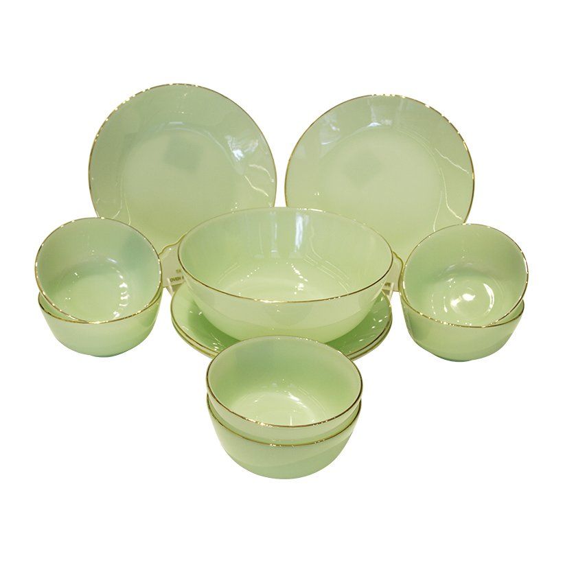 BỘ ĐỒ ĂN 11 CHI TIẾT CÓ VIỀN VÀNG - P11CJ