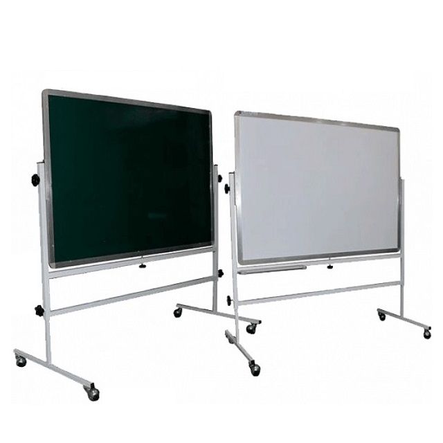 Bảng Di Động 2 Mặt Viết Phấn Và Bút Lông Cao Cấp Không Từ 0,8x1,2m