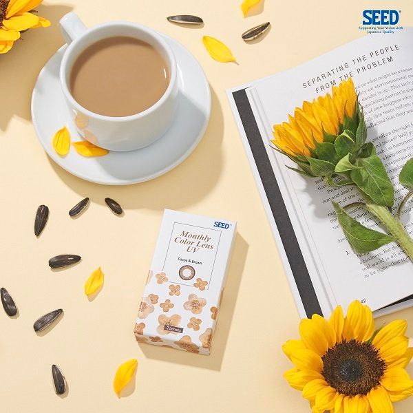 Kính Áp Tròng 1 Tháng Màu Dành Cho Cận Thị/ Không Độ Seed Monthly Color Lens UV