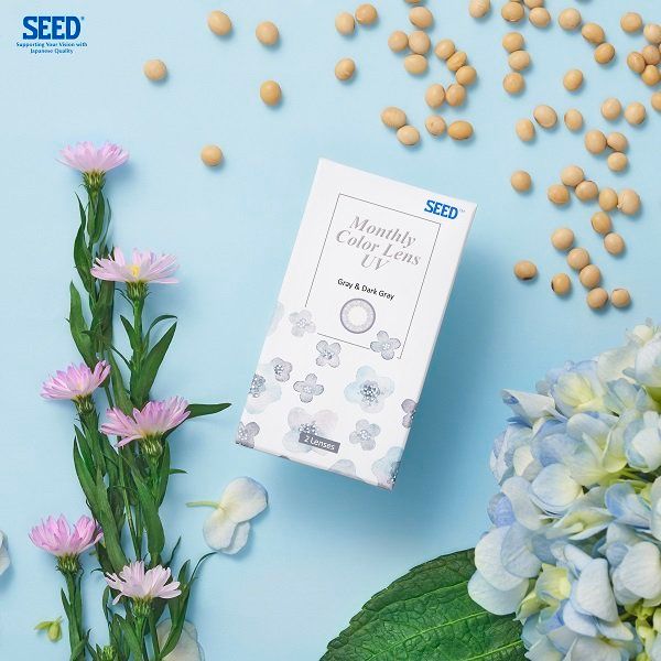 Kính Áp Tròng 1 Tháng Màu Dành Cho Cận Thị/ Không Độ Seed Monthly Color Lens UV