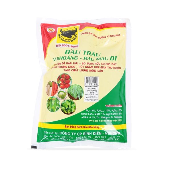 Phân Bón Đa Dinh Dưỡng Vi Khoáng Đầu Trâu - Gói 500g