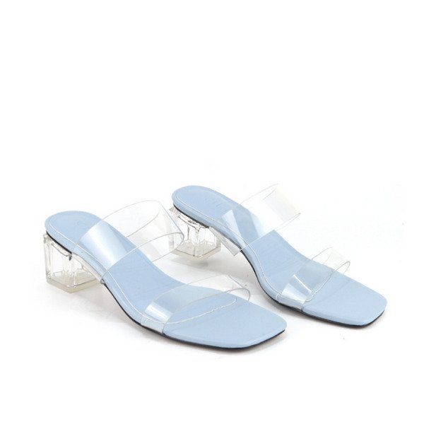 Guốc Quai Trong 5cm Màu Xanh Cillie 1022 (Store 5703)