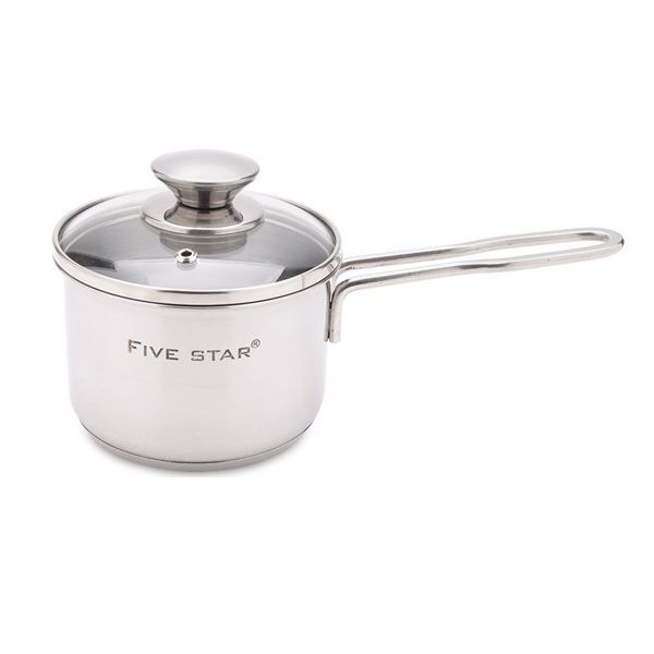 QUÁNH INOX NẮP KIẾNG 3 ĐÁY - 14 CM