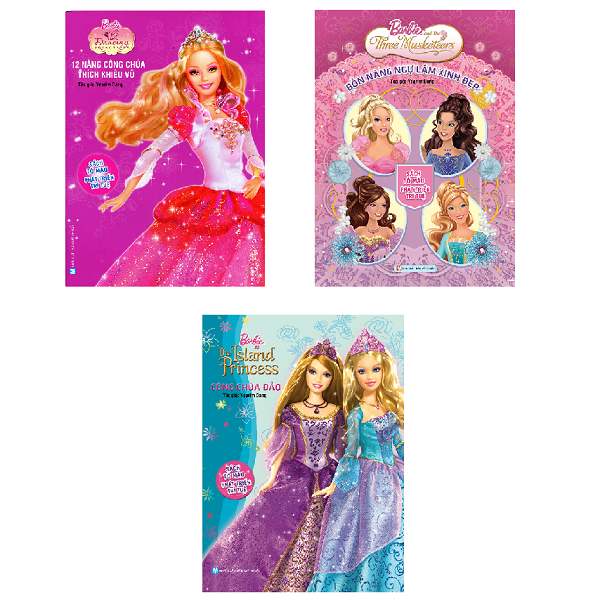 Sách Tô Màu Phát Triển Trí Tuệ - Barbie (Trọn bộ 3 tập)