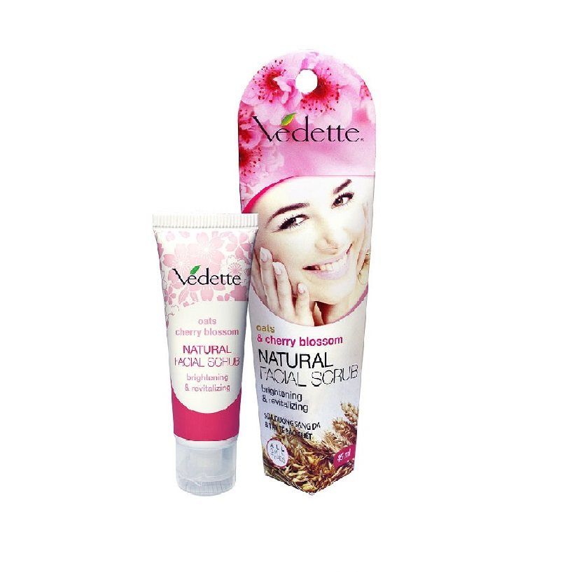 Sữa Dưỡng Sáng Da & Tẩy Tế Bào Chết 45ml - Yến Mạch & Hoa Anh Đào Vedette