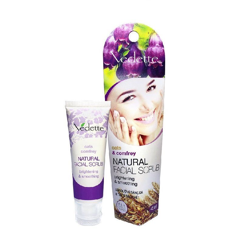 Sữa Dưỡng Sáng Da & Tẩy Tế Bào Chết - Yến Mạch & Hoa Chuông Tím VEDETTE 45ML