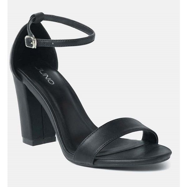 Giày Sandal Gót Vuông Juno Màu Đen SD09070 (Store 1001)