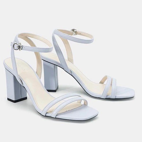 Giày Sandal Mũi Vuông Gót Vuông Juno Màu Xanh Tím SD09083 (Store 1001)