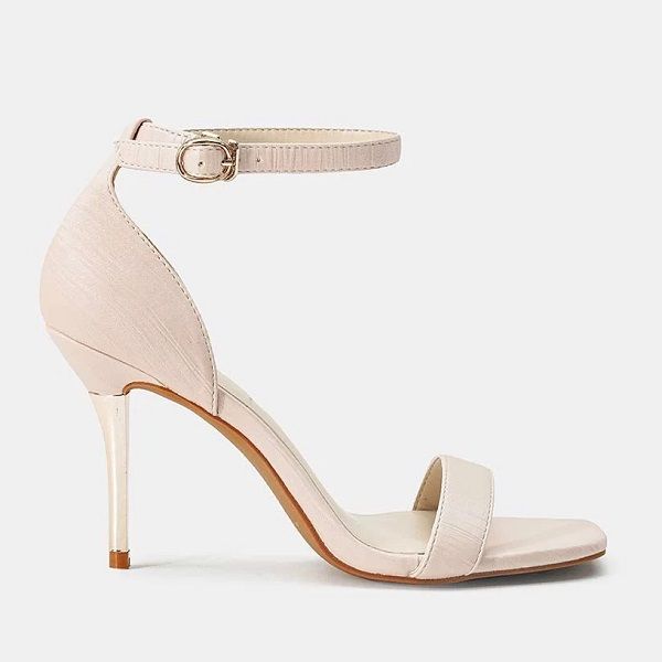 Giày Sandal Gót Thanh Phối Si Dập Ly Juno Màu Hồng SD11011 (Store 1001)