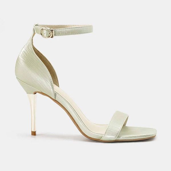 Giày Sandal Gót Thanh Phối Si Dập Ly Juno Màu Xanh SD11011 (Store 1001)