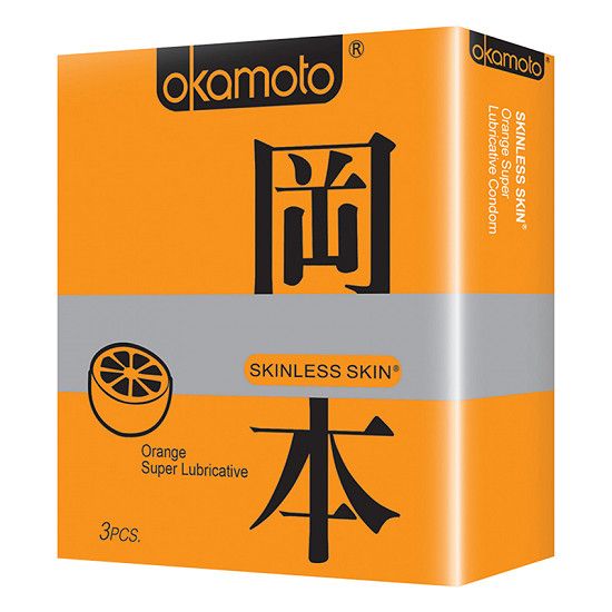 Bao cao su Okamoto Skinless Skin Orange Lubricated 3'S