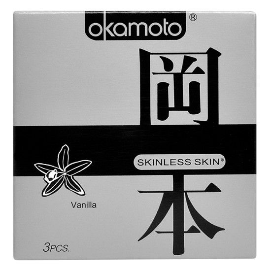 Bao cao su Okamoto Skinless Skins Vanilla - Hộp 3 Cái
