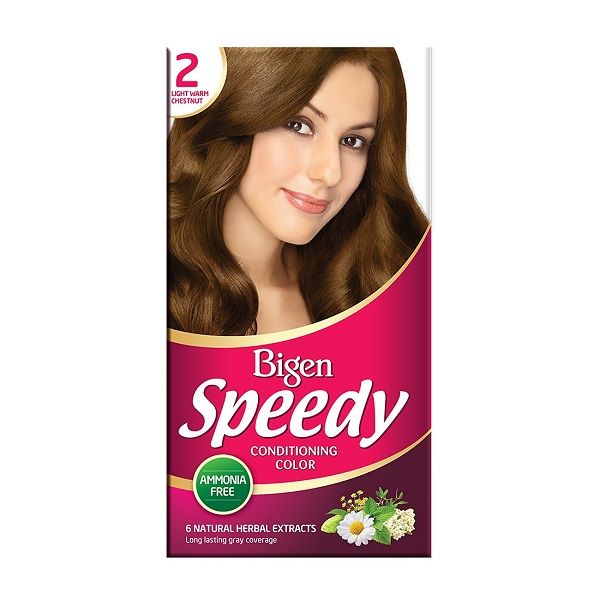 Thuốc Nhuộm Tóc Bigen Speedy Conditioning Color 02 Light Warm Chestnut - Nâu Hạt Dẻ Ánh Vàng (Store 1001,1003)