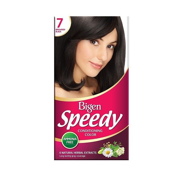 Thuốc Nhuộm Tóc Bigen Speedy Conditioning Color 07 Brownish Black - Nâu Đen (Store 1001,1003)