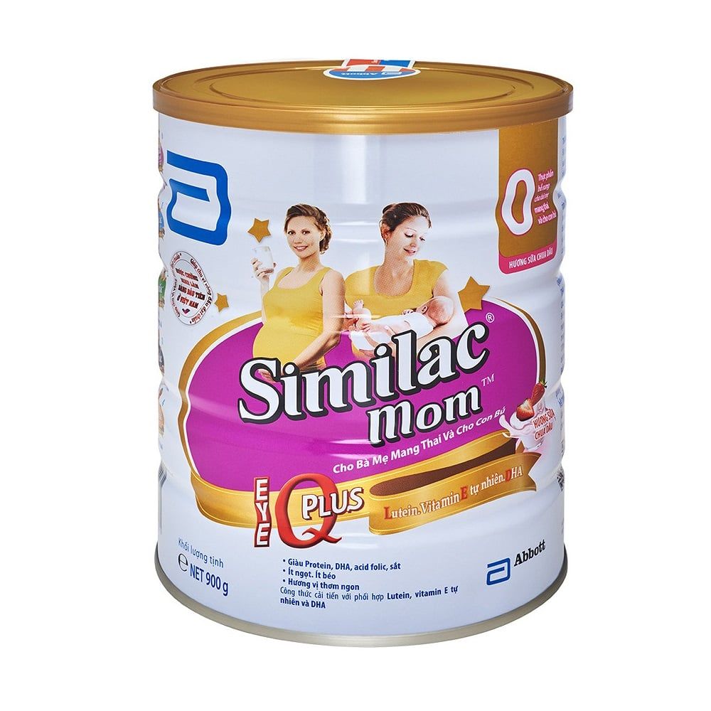 Sữa Bột Similac Mom Hương Sữa Chua Dâu (900g)
