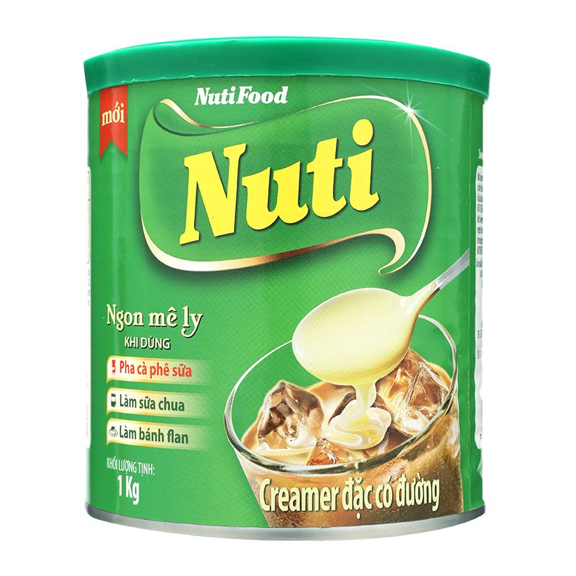 Sữa Đặc Creamer Có Đường Nuti Xanh Lá - Lon 1kg