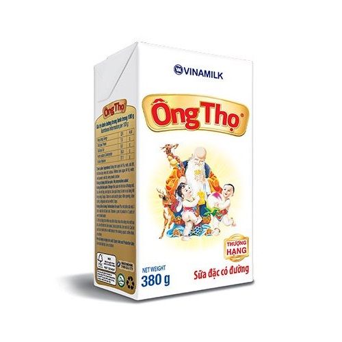 Sữa Đặc Ông Thọ Trắng Vinamilk - Hộp Giấy 380g