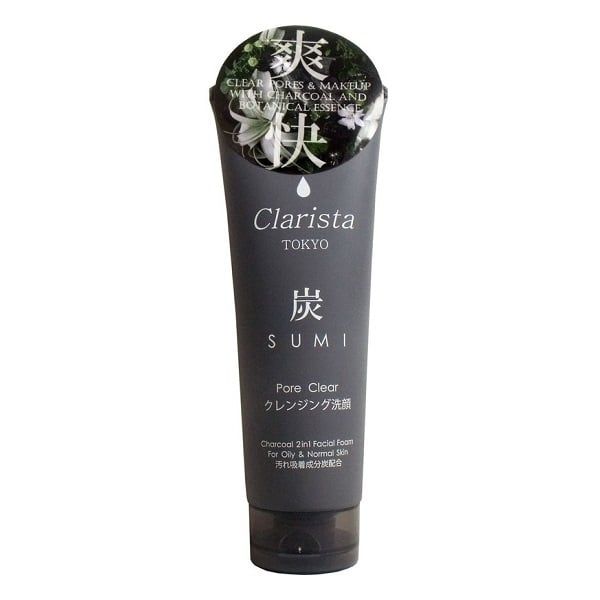 Sữa Rửa Mặt Tạo Bọt Than Hoạt Tính 2in1 Moritomo Clarista 160g