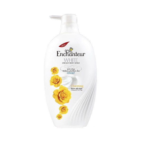 Sữa Tắm Trắng Và Dưỡng Ẩm Có Hạt Enchanteur Charming 650g