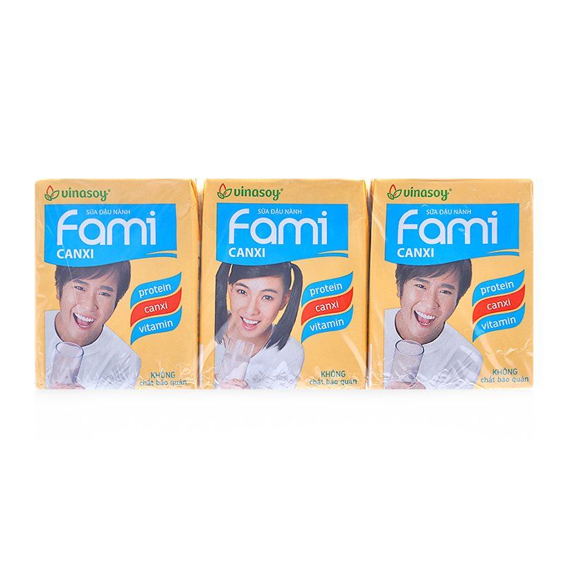 Sữa Đậu Nành Fami Canxi - Lốc 6 Hộp x 200ml