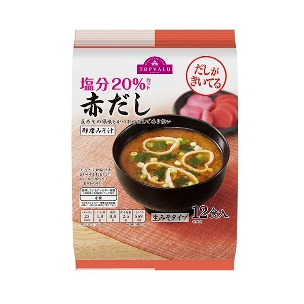 Súp Miso Đỏ Giảm 20% Muối Topvalu (182.4g)