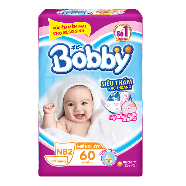 Tã Giấy Bobby Newborn 2 - 60 Miếng