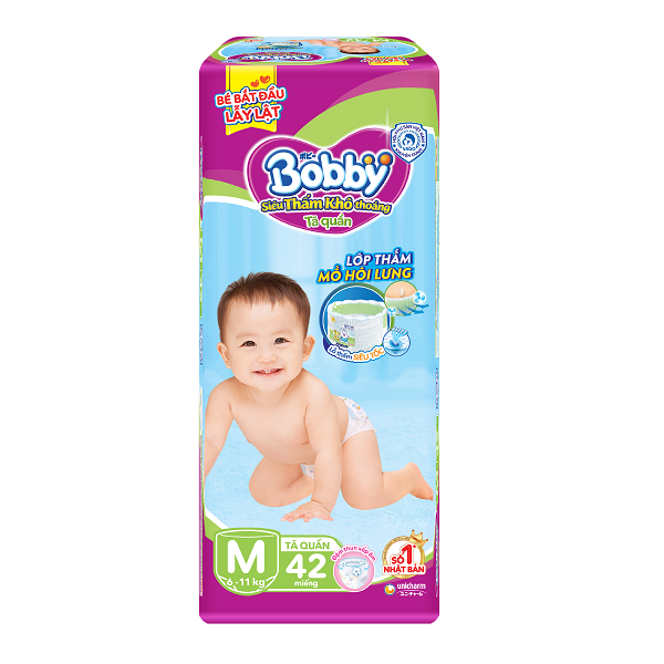 Tã Quần Bobby Jumbo M40 - Gói 40 Miếng