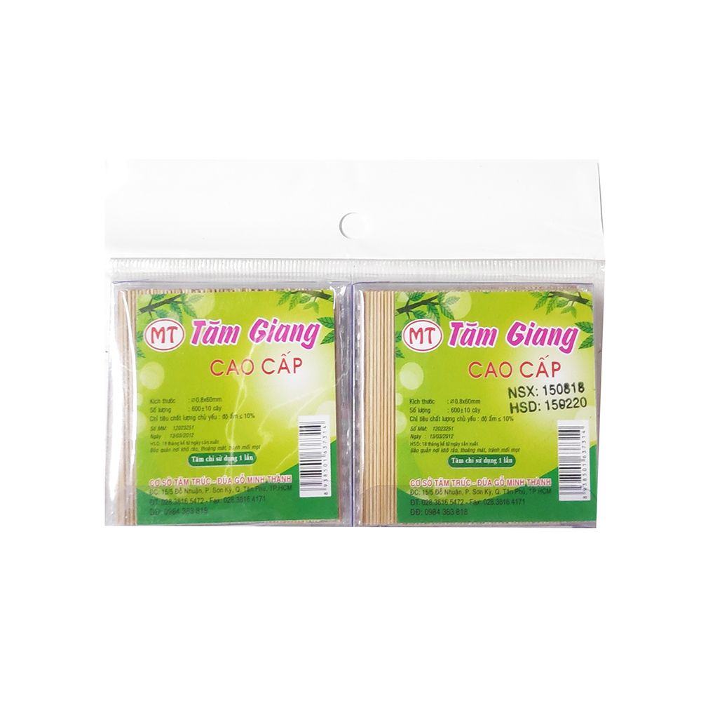 Tăm Giang Cao Cấp Minh Thành - 600 Cây/Gói