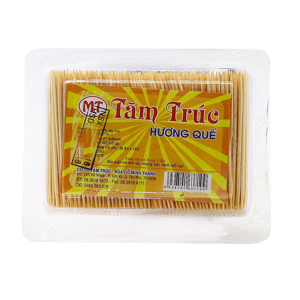 Tăm Trúc Minh Thành Hương Quế - Hộp 450 Cây