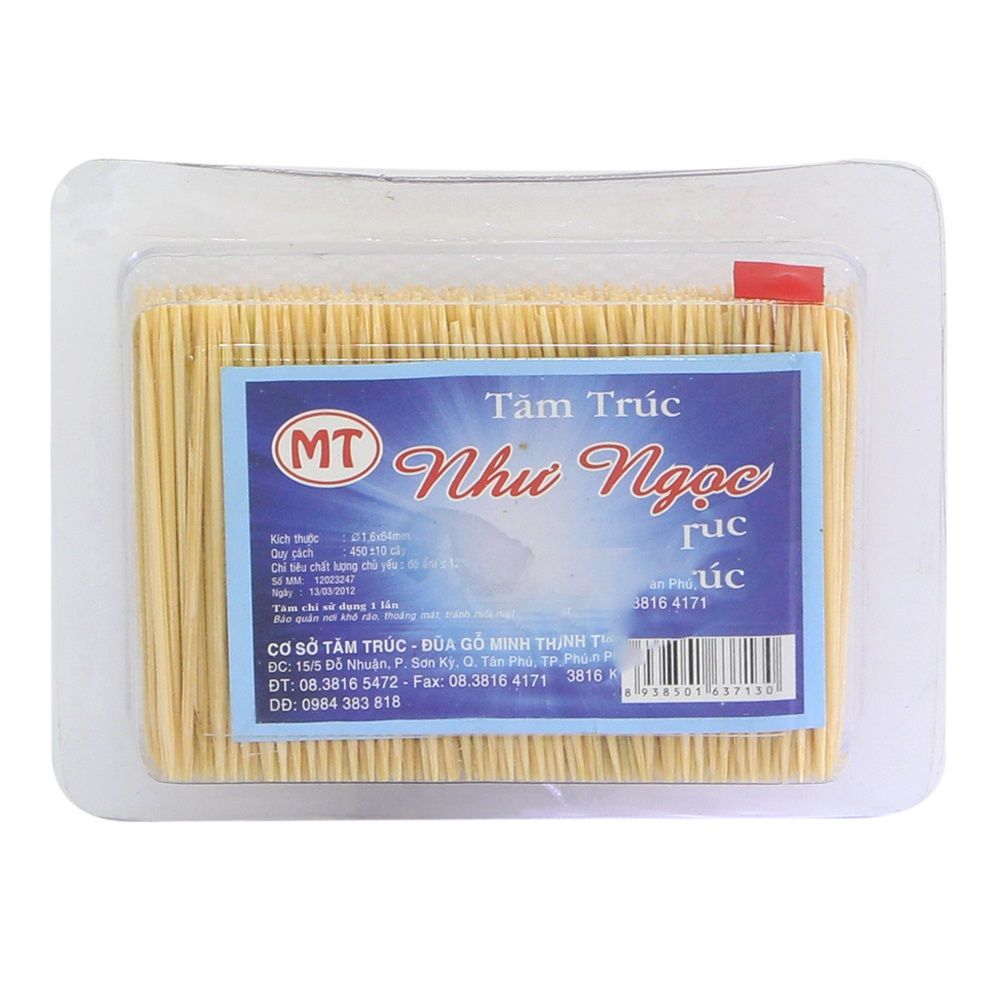 Tăm Trúc Như Ngọc - Hộp 450 Cây