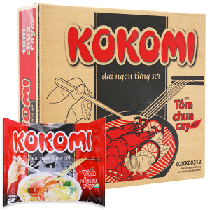 Mì KOKOMI Tôm Chua Cay 65g - Thùng 30 Gói