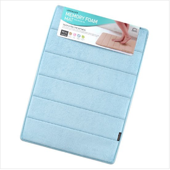 Thảm Chùi Chân Memory Foam Lock & Lock MAT511BLU - Stripe, Size M (460 x 700mm), Xanh