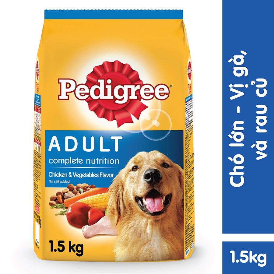 Thức Ăn Cho Chó Pedigree Gà Và Rau Củ Dạng Túi 1.5kg