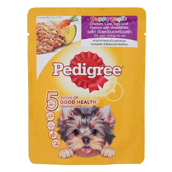 Thức Ăn Chó Con Pedigree Vị Gà, Gan, Trứng Và Rau 80g