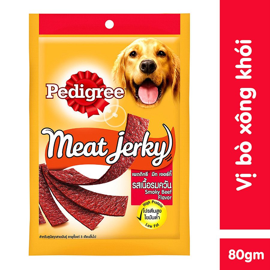 Thức Ăn Vặt Chó Pedigree Bò Xông Khói 80g